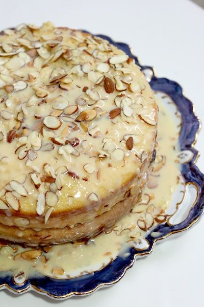 Bizcocho-Crema-almendras Pastel-de-almendras
