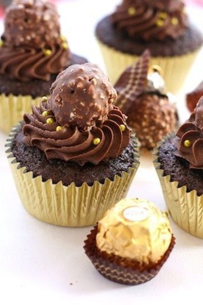 Cupcakes de Ferrero Rocher